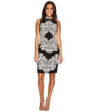 Adrianna Papell - Lace Printed Mock Neck