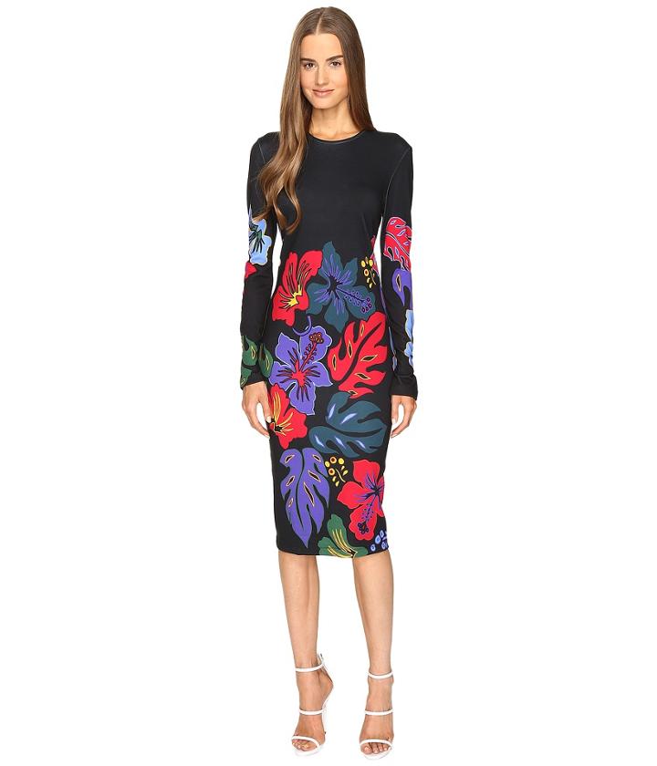 Prabal Gurung - Long Sleeve Printed Knit Dress