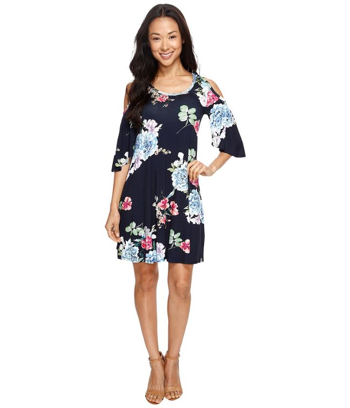 Karen Kane - Garden Rose Cold Shoulder Dress