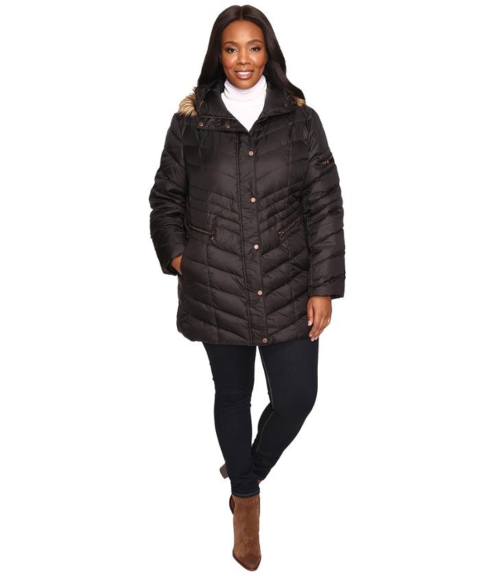 Marc New York By Andrew Marc - Plus Size Renee 30 Chevron Down Coat