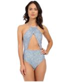 Billabong - Denim Daze Wrap Halter One-piece