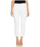 Nydj Petite - Petite Boyfriend W/ Patchwork In White