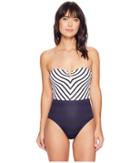 Tommy Bahama - Channel Surfing Mitered Bandeau One-piece