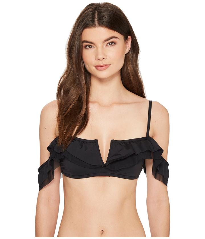 Laundry By Shelli Segal - Italian Mesh Off The Shoulder Bikini Top