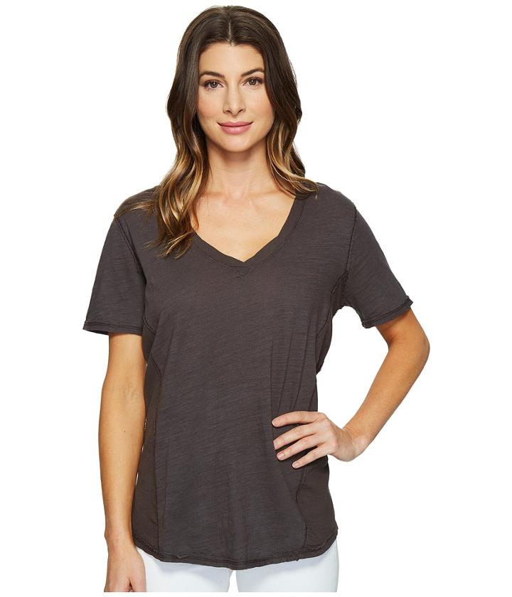 Heather - Cotton Gauze V-neck Tee