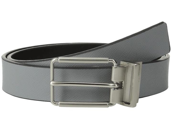 Calvin Klein 32mm Reversible Flat Strap Saffiano Leather To Smooth