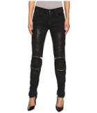 Just Cavalli - Distressed Coated Zip Detail Skinny Jeans