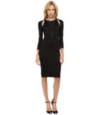 Just Cavalli - Solid Long Sleeve Jersey W/ Sheer Panel