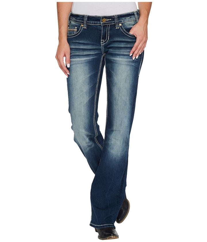 Rock And Roll Cowgirl - Riding Bootcut In Dark Vintage W7-3397