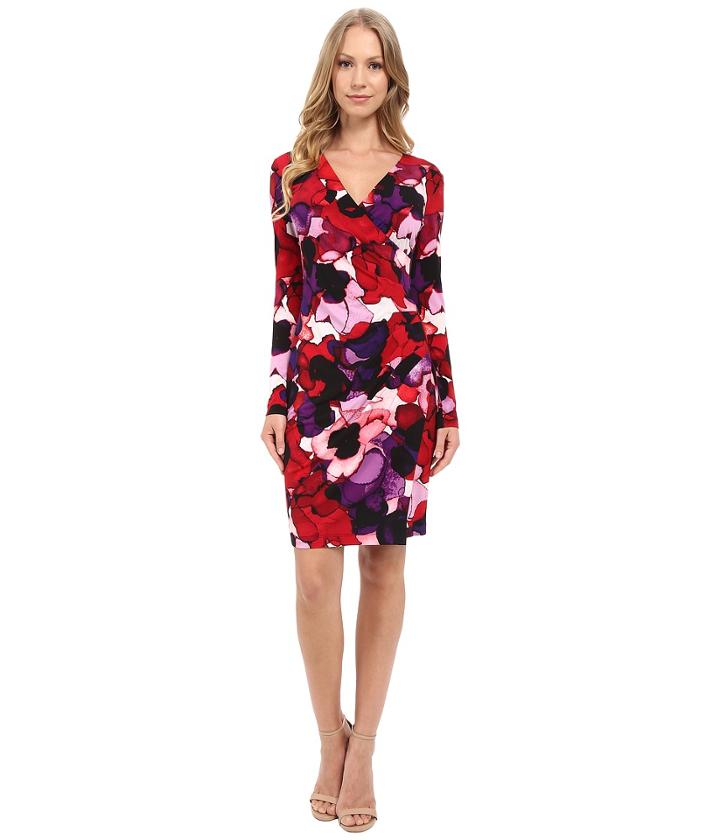 Calvin Klein - Long Sleeve Printed Dress Cd5acr5n