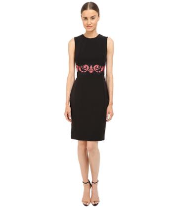 Versace Collection - Tubino Dress With Pink Wasted Print