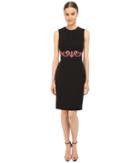 Versace Collection - Tubino Dress With Pink Wasted Print