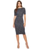 Maggy London - Brushed Abstract Jacquard Sheath