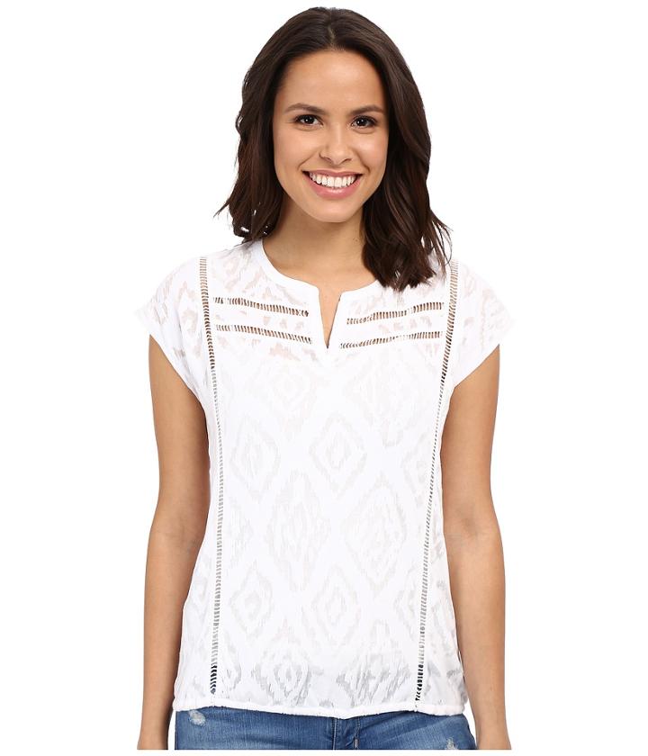 Lucky Brand - Slit Neck Blouse