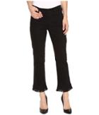 Nydj - Billie Ankle Bootcut Jeans W/ Fringe Hem In Black