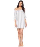 Lucky Brand - Stripe Out Off The Shoulder Dress Cover-up