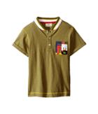 Fendi Kids - Short Sleeve Polo T-shirt W/ Multicolor Logo Pocket