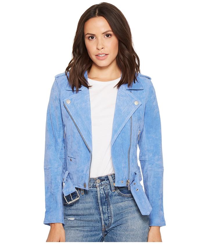 Blank Nyc - Real Suede Moto Jacket In Hydrangea