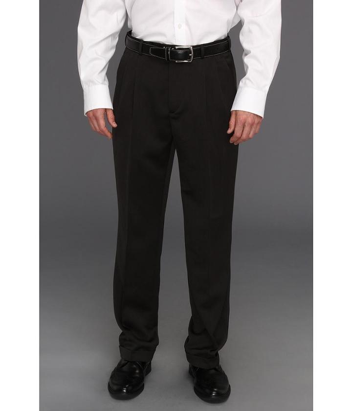 Perry Ellis Portfolio Classic Fit Double Pleat Micro-melange Pant