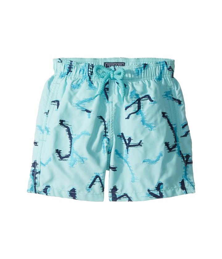 Vilebrequin Kids - Danse Du Feu All Over Embroidery Swim Trunk