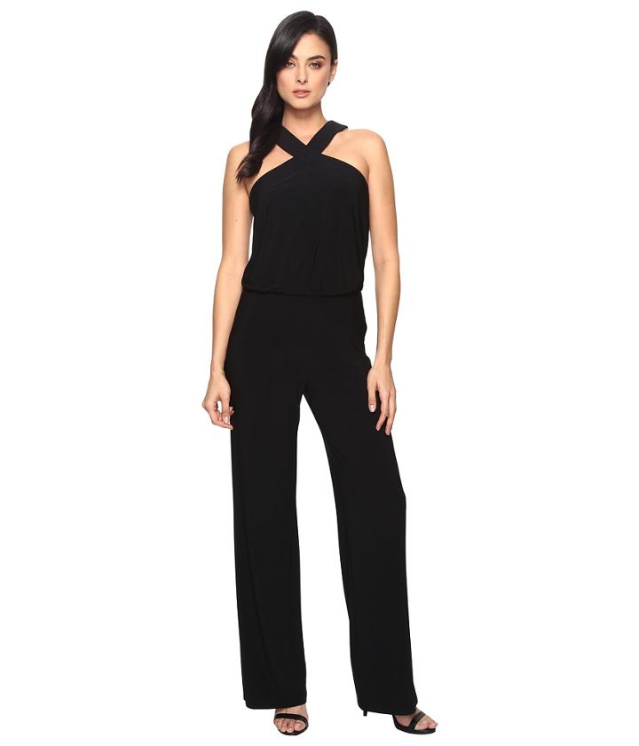 Laundry By Shelli Segal - Crisscross Neckline Wide Leg Jumpsuit