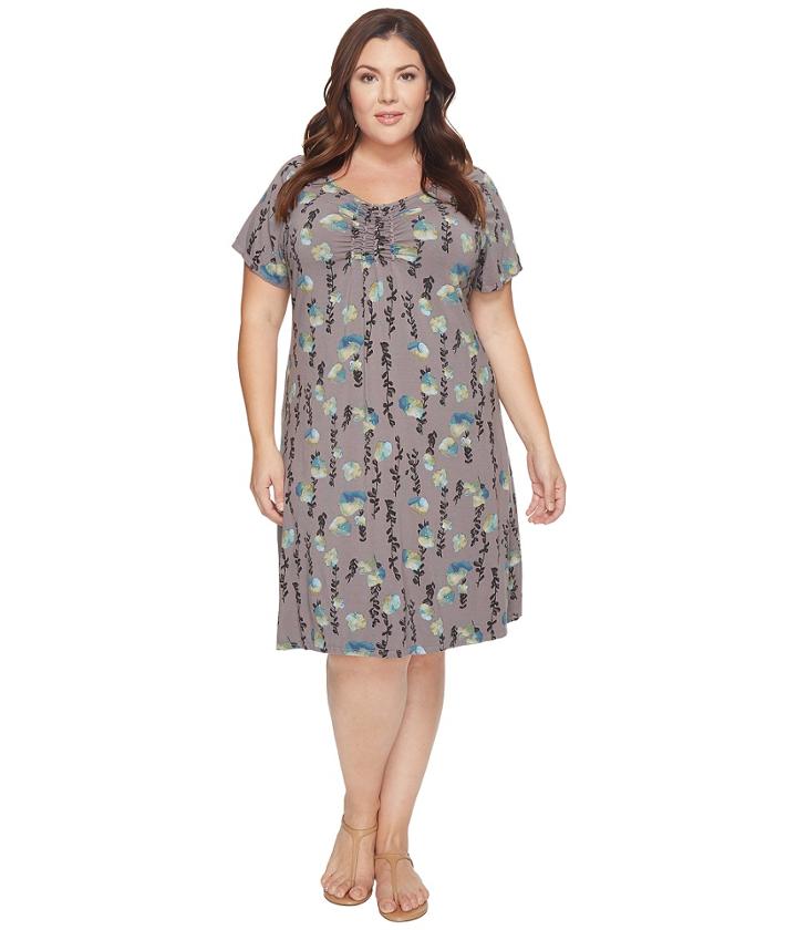 Extra Fresh By Fresh Produce - Plus Size Floral Vines Emma Dress