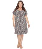 Extra Fresh By Fresh Produce - Plus Size Floral Vines Emma Dress