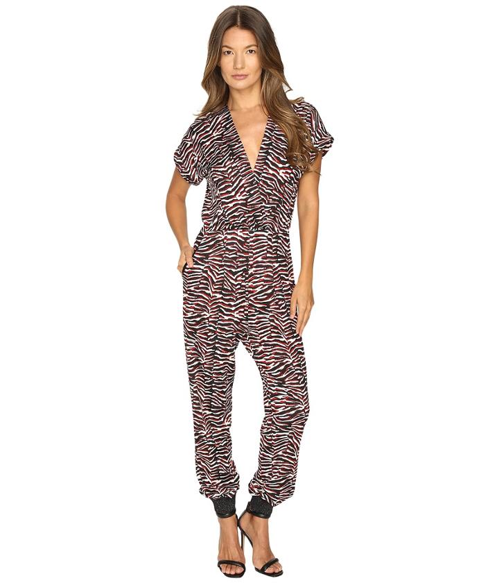 Just Cavalli - Zebra Vibe Print Short Sleeve Jumpsuit
