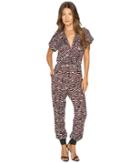 Just Cavalli - Zebra Vibe Print Short Sleeve Jumpsuit