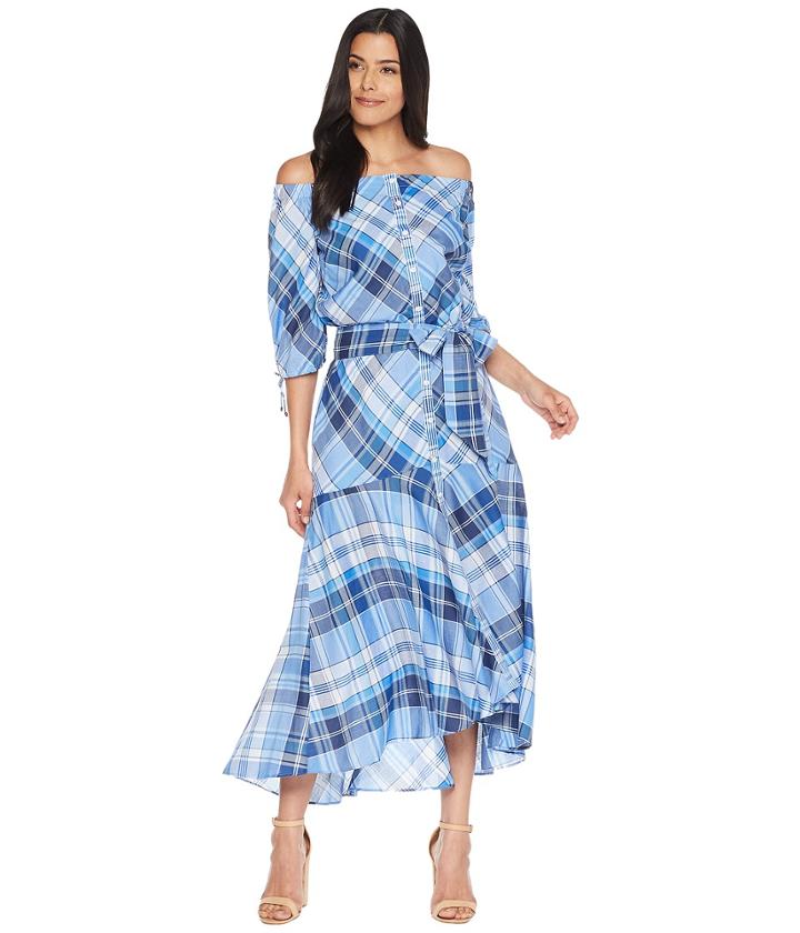 Lauren Ralph Lauren - Plaid Off The Shoulder Dress