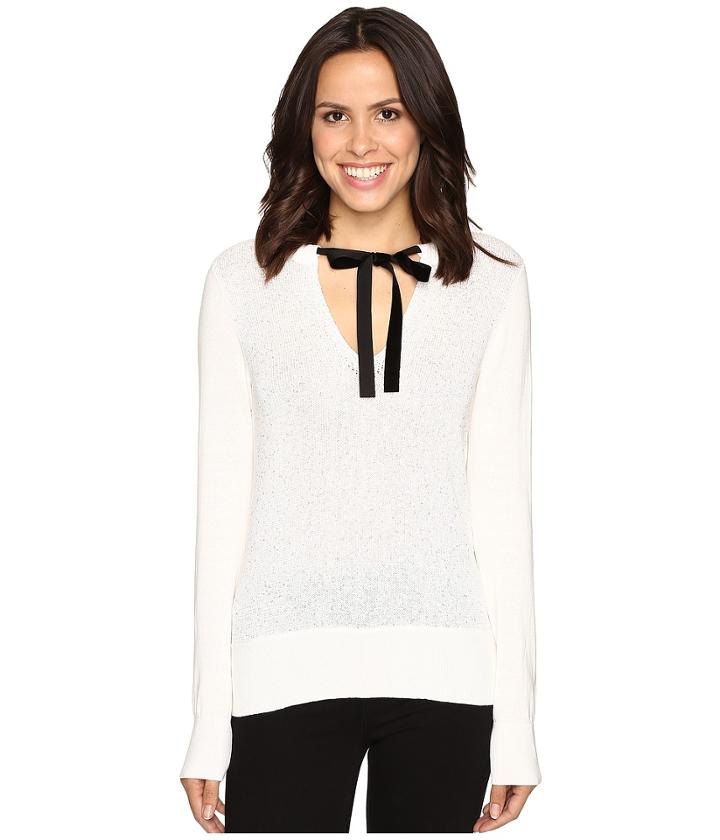 Michael Michael Kors - Velvet Tie Sequin Sweater