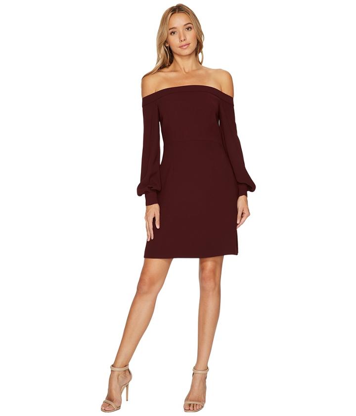 Jill Jill Stuart - Off The Shoulder Long Sleeve Short Dress