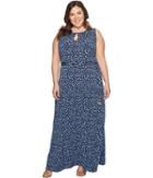 Michael Michael Kors - Plus Size Clara Print Belted Maxi