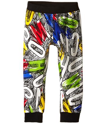 Moschino Kids - Sweatpants W/ All Over Letters Scribbles