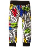 Moschino Kids - Sweatpants W/ All Over Letters Scribbles