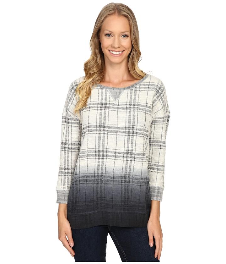 Lucky Brand - Plaid Dip-dye Pullover