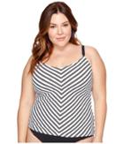 Bleu Rod Beattie - Plus Size Cruise Control Over The Shoulder Tankini Top