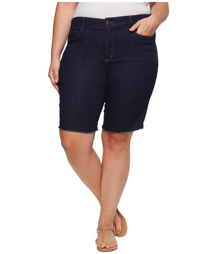 Nydj Plus Size - Plus Size Briella Shorts W/ Fray Hem In Rinse