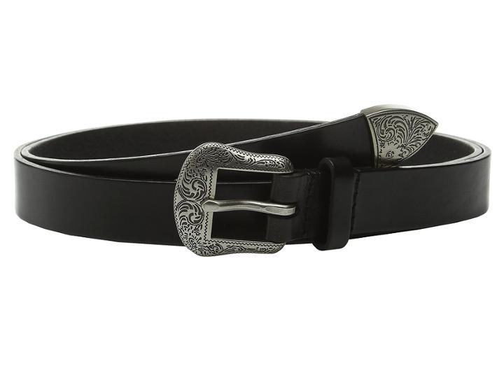 Lauren Ralph Lauren - 1 Western Belt With Metal Tip On Smooth Veg Leather Strap