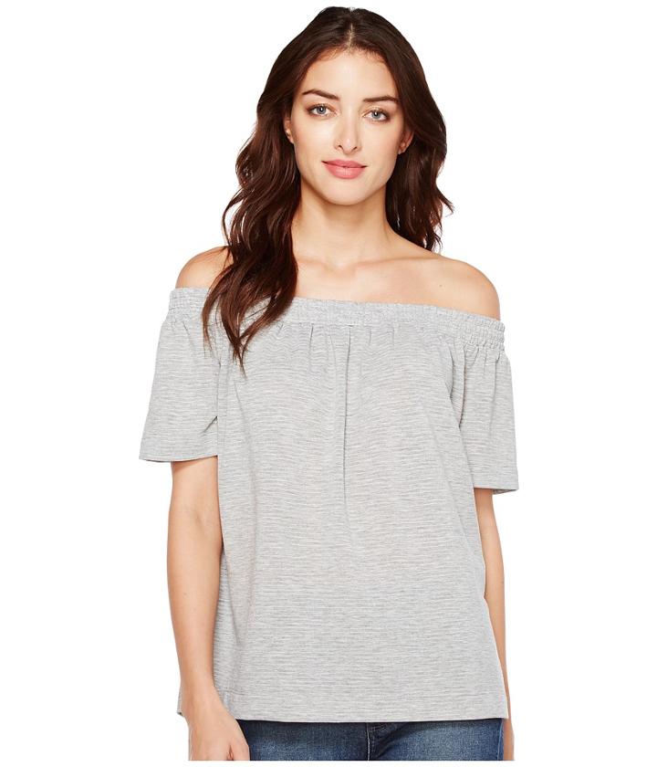Two By Vince Camuto - Off The Shoulder Mini Stripe Jersey Top