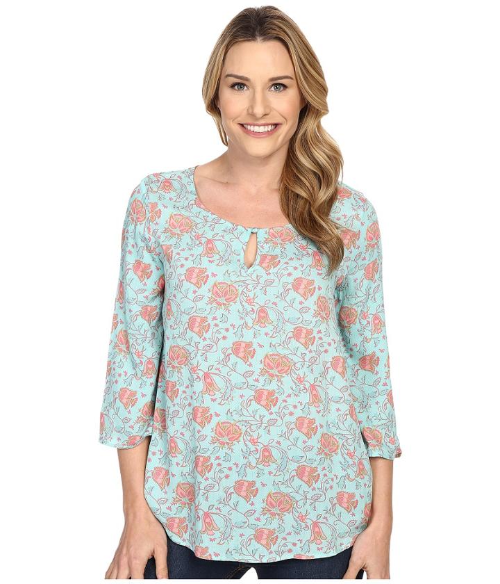 Stetson - Tulip Print Long Sleeve Peasant Top