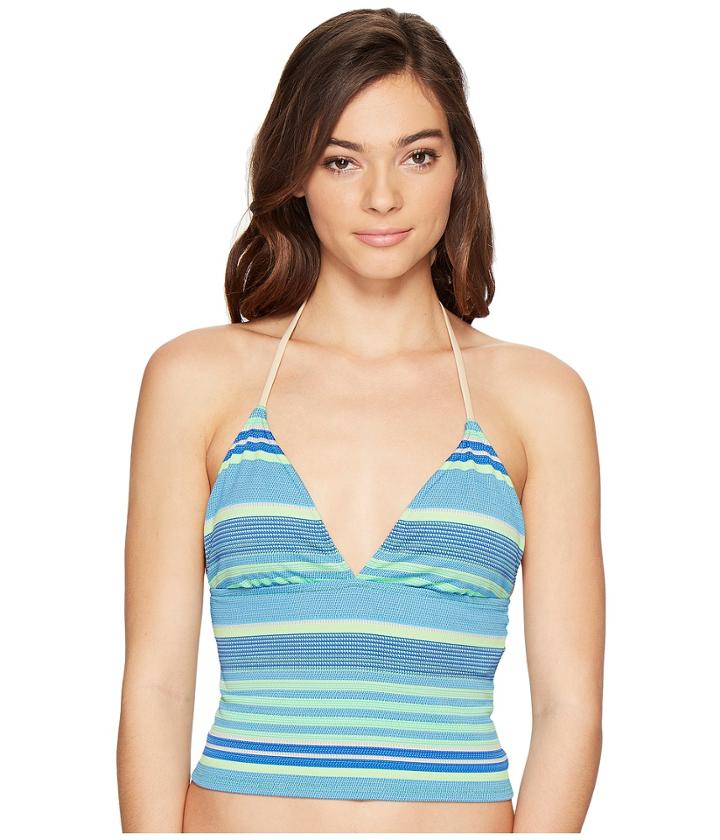 Polo Ralph Lauren - Playa Stripe Cropped Halterkini Top
