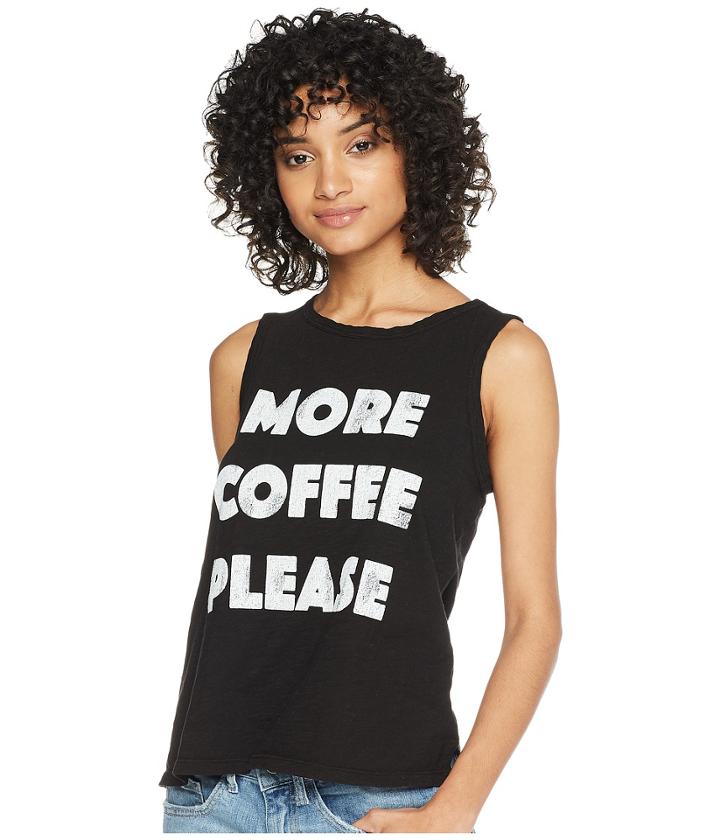 The Original Retro Brand - More Coffee Please Cotton Slub Tank