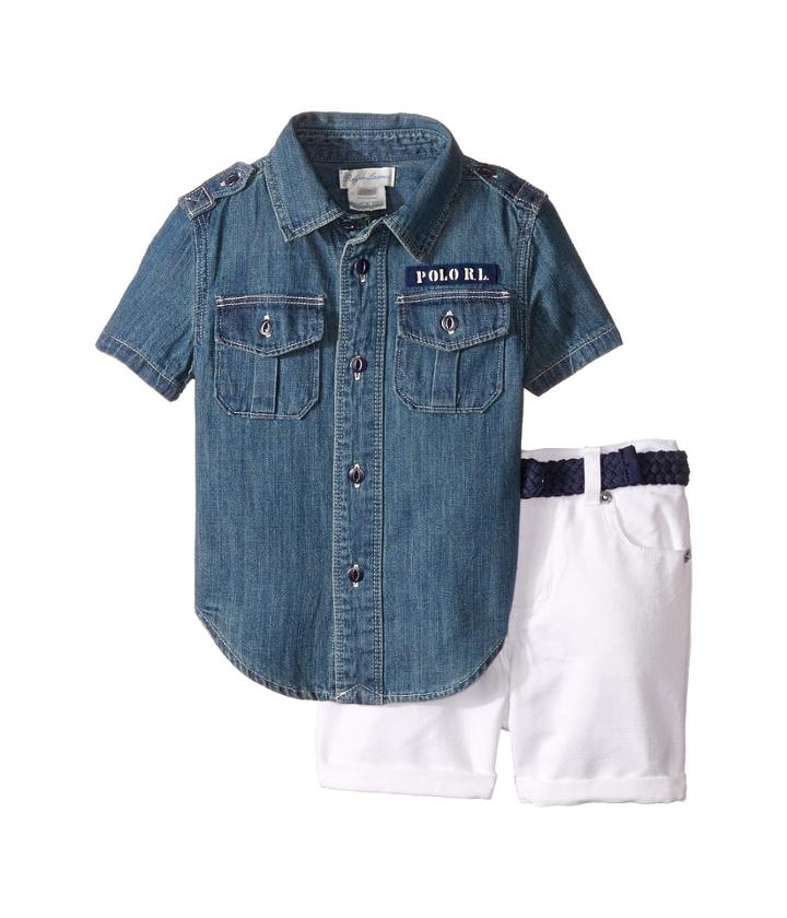 Ralph Lauren Baby - Denim Shorts Set