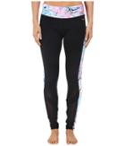 Pink Lotus - Cardio Crush Warrior Spliced Printed Peformance Leggings W/ Mesh Insets
