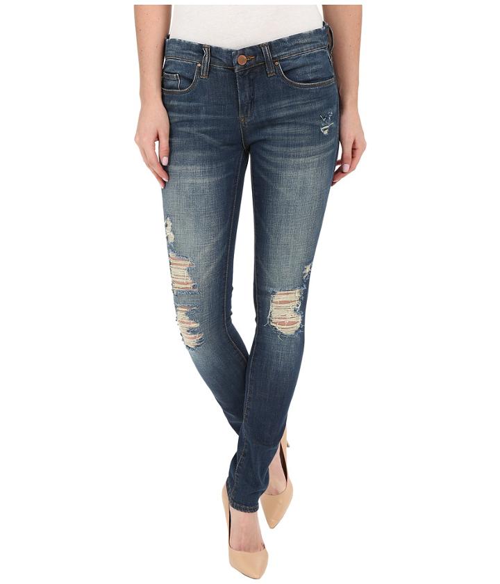 Blank Nyc - Skinny Classique Jeans With Distressing In Denim Blue