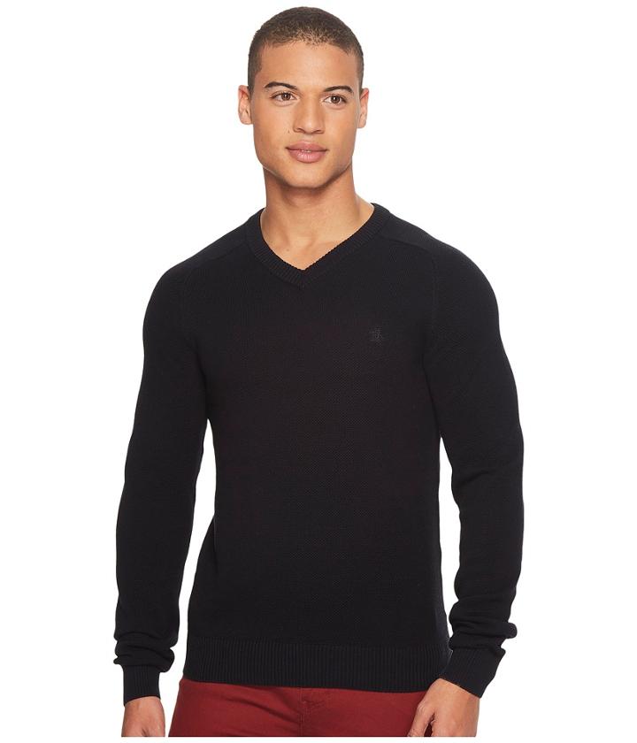 Original Penguin - V-neck Honeycomb Pique Sweater