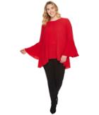 Vince Camuto Specialty Size - Plus Size Pleated Bell Sleeve High-low Blouse