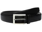 John Varvatos - Leather Dress Belt With Rectangular Buckle