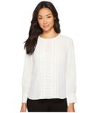Vince Camuto Specialty Size - Petite Long Sleeve Blouse With Pintuck Pleat Blouse